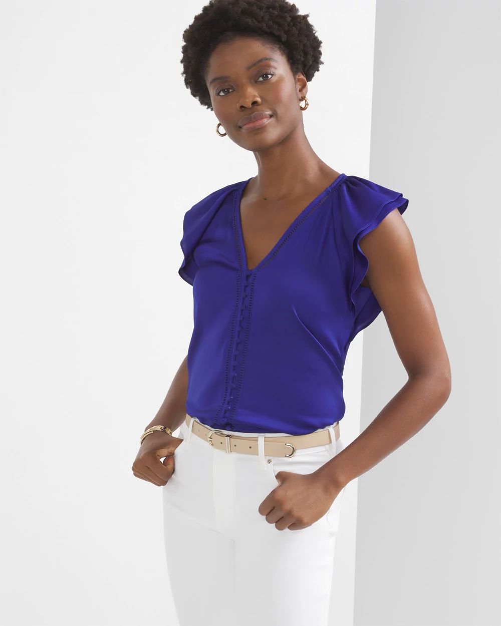 Flutter Sleeve Top | White House Black Market